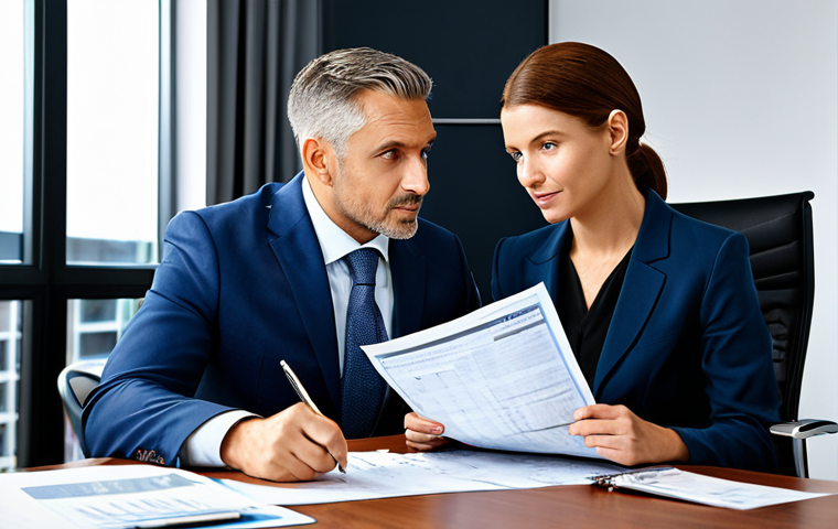 사업 확장에 필수적인 재무적 역량 분석 - Cashflow Management**
"A financial advisor in a modern office setting, reviewing cash flow statemen...