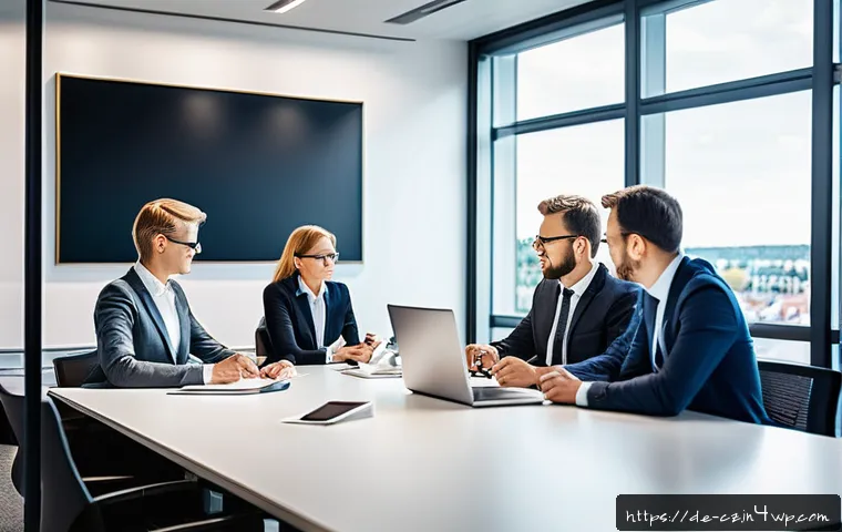 사업 확장 시 고려할 재무적 요소 - A modern corporate office scene in Germany showing a diverse team of professionals engaged in a stra...