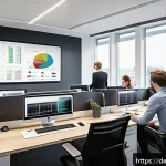 Home 21 사업 확장을 위한 재무 목표 달성을 위한 팁 - A modern German small-to-medium enterprise office environment focused on financial planning: a diver...