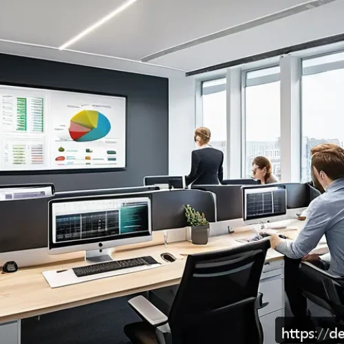 Home 33 사업 확장을 위한 재무 목표 달성을 위한 팁 - A modern German small-to-medium enterprise office environment focused on financial planning: a diver...