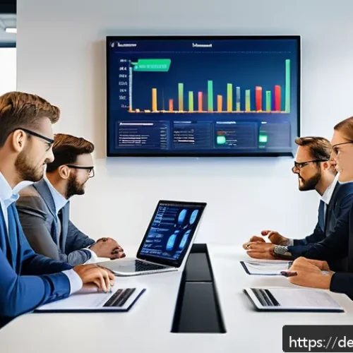 Home 32 사업 확장을 위한 재무 목표 설정 - A modern German small business office environment showing a diverse team of professionals engaged in...
