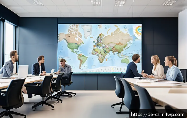 사업 확장 후 재무 관리 우선순위 설정 - A modern German office environment with a diverse team of professionals (wearing business casual att...