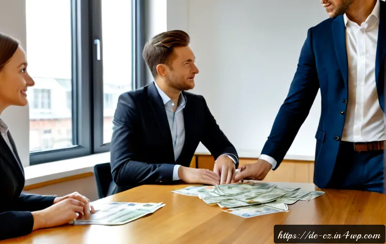 Home 17 사업 확장을 위한 외부 자금 조달 방법 - Photorealistic German small business owner in a modern Berlin office presenting an expansion plan to...